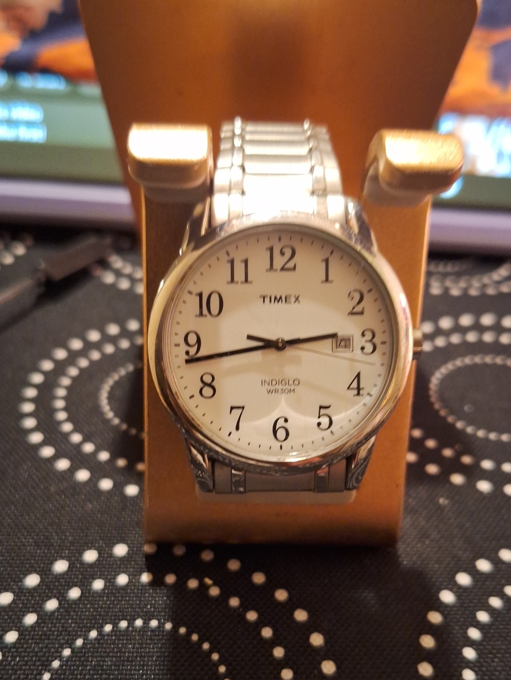 Timex Silver Stainless Steel Watch with White Dial and Numeric Markers